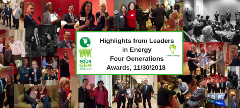 2018 The Four Gen Awards:      Celebrating Clean Energy and Sustainable Solutions!