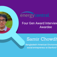 Leaders in Energy Four Gen Award Recognition with Samir Chowdhury, Founder of Youth Climate Action Team