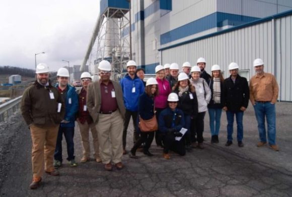 NCAC-USAEE Technical Tour participants at the Longview Power Plant. Author, Janine Finnell, is shown in the pink jacket.