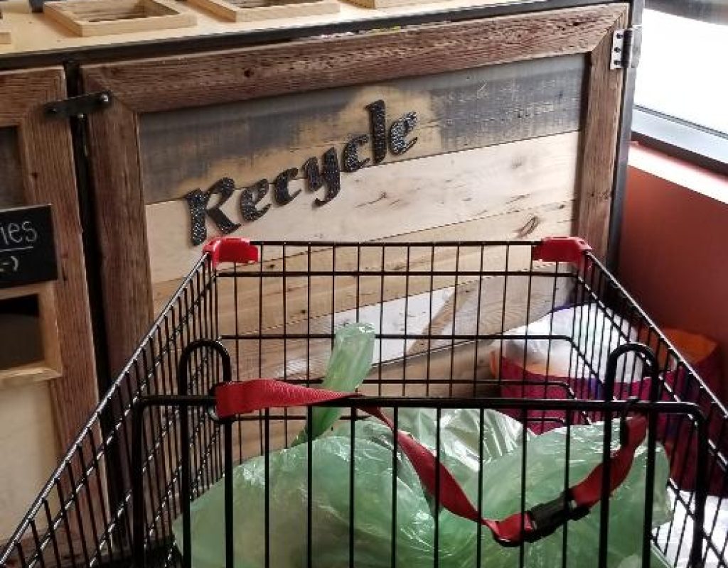 Cart with Waste from Retreat for Composting